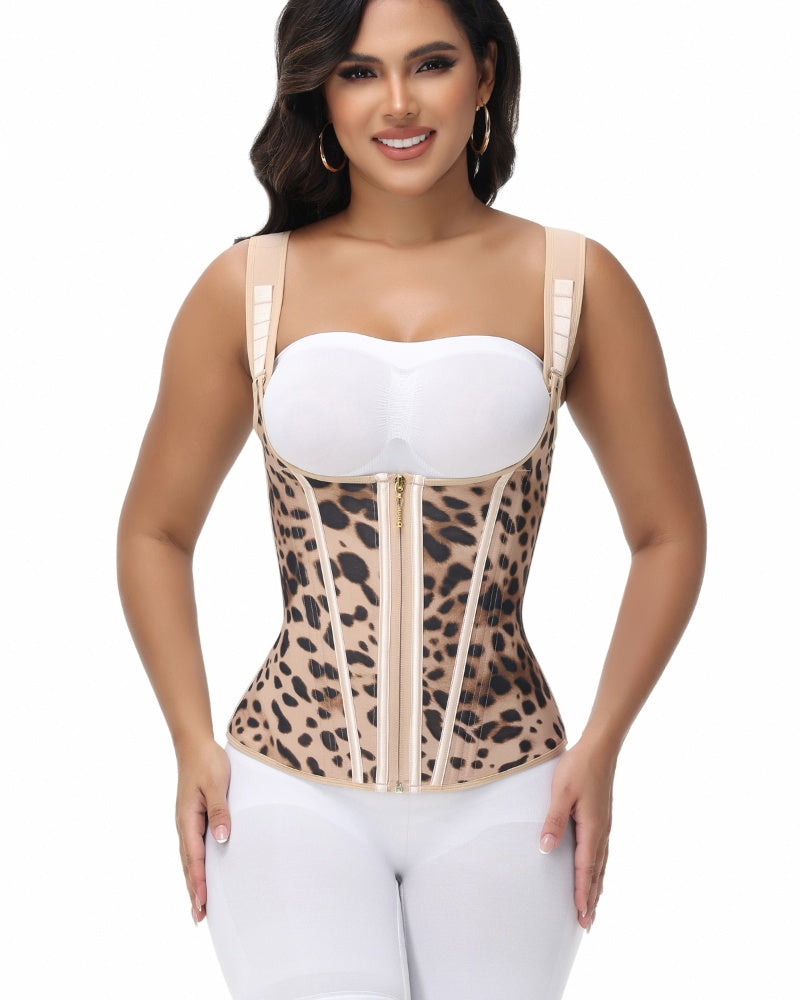 Fascia snellente Clarys leopardo, fascia modellante vita alta donna, guaina contenitiva palestra, shapewear effetto pancia piatta, fascia posturale schiena, fascia lombare regolabile donna, supporto schiena fitness, intimo modellante sportivo, fascia workout modellante, corsetto invisibile palestra, guaina scolpisce silhouette, fascia effetto visivo magro, sentirsi più sicure nel proprio corpo, postura corretta durante l’allenamento, fascia motivazionale donna, fascia colombiana.