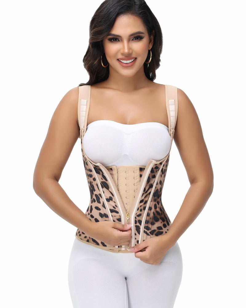 Fascia snellente Clarys leopardo, fascia modellante vita alta donna, guaina contenitiva palestra, shapewear effetto pancia piatta, fascia posturale schiena, fascia lombare regolabile donna, supporto schiena fitness, intimo modellante sportivo, fascia workout modellante, corsetto invisibile palestra, guaina scolpisce silhouette, fascia effetto visivo magro, sentirsi più sicure nel proprio corpo, postura corretta durante l’allenamento, fascia motivazionale donna, fascia colombiana.
