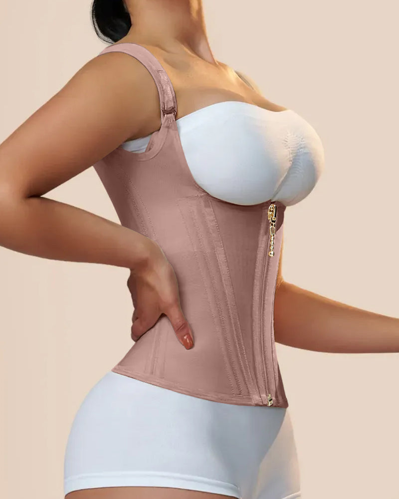 Fascia snellente Clarys rosa cipria, fascia modellante vita alta donna, guaina contenitiva palestra, shapewear effetto pancia piatta, fascia posturale schiena, fascia lombare regolabile donna, supporto schiena fitness, intimo modellante sportivo, fascia workout modellante, corsetto invisibile palestra, guaina scolpisce silhouette, fascia effetto visivo magro, sentirsi più sicure nel proprio corpo, postura corretta durante l’allenamento, fascia motivazionale donna, fascia colombiana.